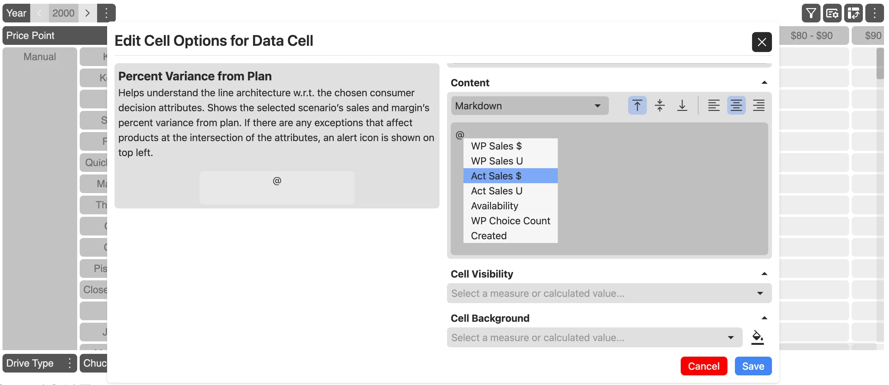 "Measures or Calculation Mention Example"